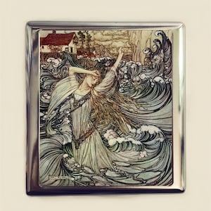 Rackham Wellenfrau Zigarettenetui Visitenkarte Ausweishalter Geldbörse Märchenbuch Märchen Märchen Kinderbuch Illustration Arthur