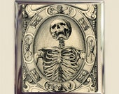 Memento Mori Cigarette Case Business Card ID Holder Wallet Goth