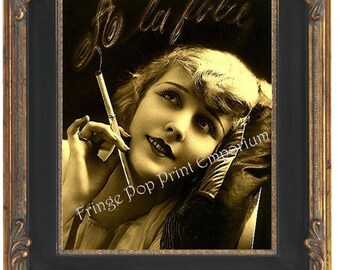 Art Deco Flapper Print – Glamorous French Art Nouveau (8 x 10)