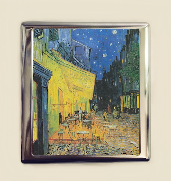 Van Gogh Cafe Terrace at Night Cigarette Case Business Card ID Holder  Wallet Fine Art Famous Painting Impressionist Vincent