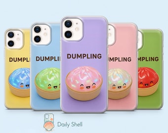 Dumpling Phone Case Squishy Fidget Cover for iPhone 17Pro, 16, 15, 14, 13, 12, Samsung S26, S25, S24, S23, A57, A17, A37, Pixel 10, 9 Pro