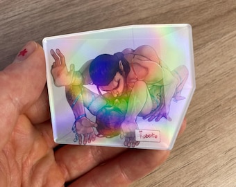 Holografische koelkastmagneet - Waterbae, Flambae X Waterboy