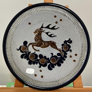 Handarbeit Pottery Plate Salt Glaze Studio Pottery 10 Inches Wall Decor Studio