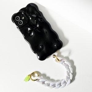 Coque d'iPhone personnalisée bulle ondulée noire