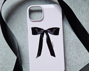 The Prudence Bow Case - iPhone case, samsung case, wedding phone case, bridal wedding bow case, personalised phone case, ribbon print case