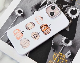 Funda de teléfono de calabaza personalizada - funda de teléfono de Halloween, Samsung S24 Ultra, funda de iphone 15 PRO, dibujo de calabaza, funda de teléfono de calabaza, espeluznante