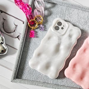 Coque d'iPhone personnalisée bulle ondulée perle