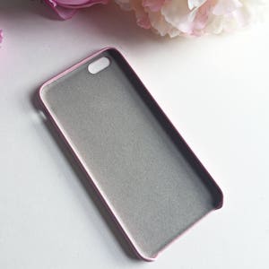 Soft Pink PU faux leather embossed phone case iPhone 11, embossed leather case, iPhone 8 Plus case, silver embossed iPhone 7, iPhone XR image 9