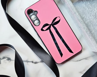 The Genevieve Bow Case - Ribbon Bow case, wedding phone case, bride phone case, personalised phone case, ribbon print case, custom case