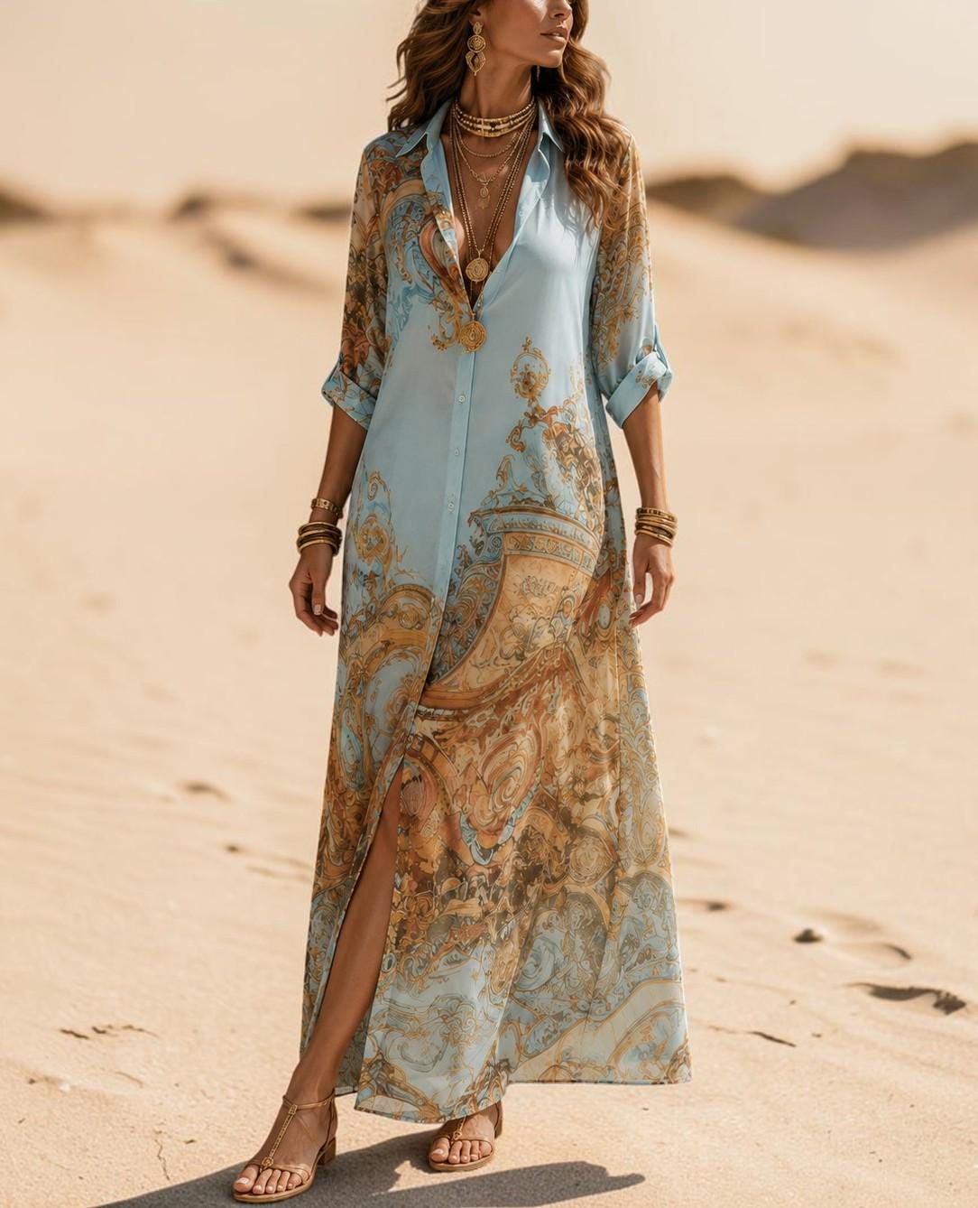 boho style chiffon dress Black Tie Wedding Guest All Lace Wedding Dress Sleeve What occasions are perfect COLOR:Aqua Dust