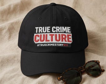 Casquette « True Crime Culture » | Casquette de baseball brodée, pour les fans de podcasts