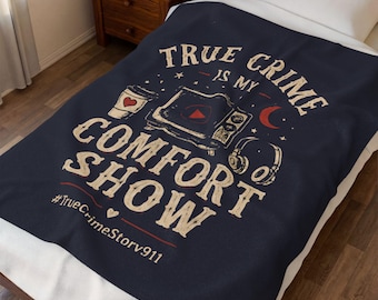 Couverture True Crime Is My Comfort Show | Plaid en velours peluche, passionnée de podcasts