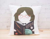 Geek Girl Pillow Cover - Throw Pillow Cover - Cushion Cover - Ecofriendly