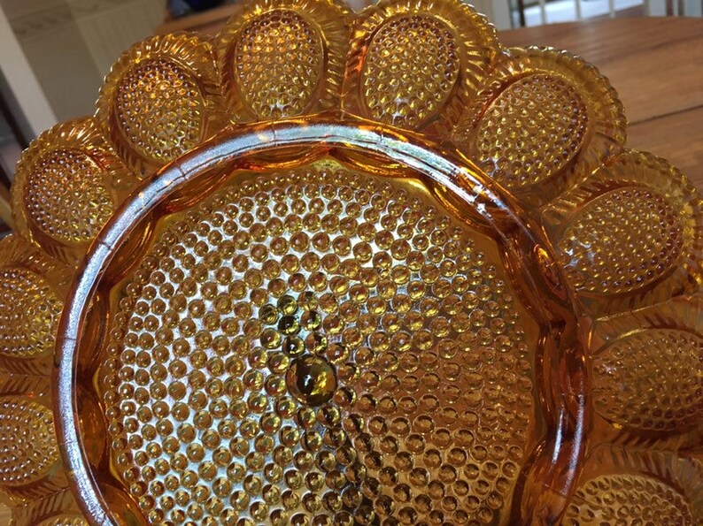 Vintage Depression INDIANA Glass Hobnail DEVILED EGG Plate Etsy