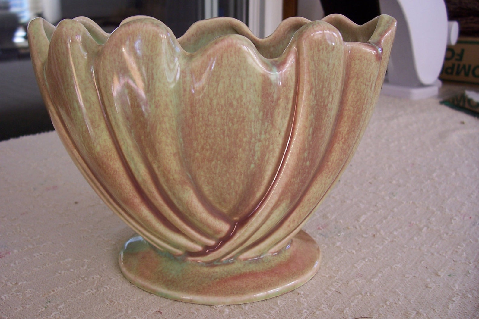 Vintage Art Pottery West Coast Pottery SHELL VASE Green Etsy