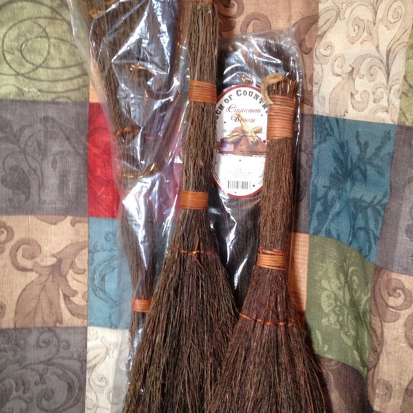Natural CINNAMON or UNSCENTED BROOMS -- Smells Wonderful  Sizes: 36" | 24" Brooms