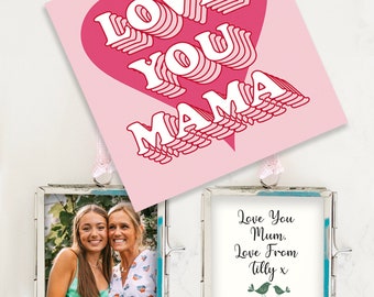 Personalised Mother's Day Card And Photo Frame Gift