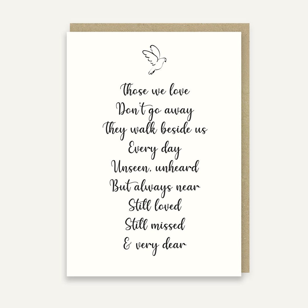 Portachiavi Argento SMARGO In Acciaio Inox Con Frase Commemorativa: 'Those We Love Don't Go Away' - Regalo Di Lutto Per Perdita Della Nonna