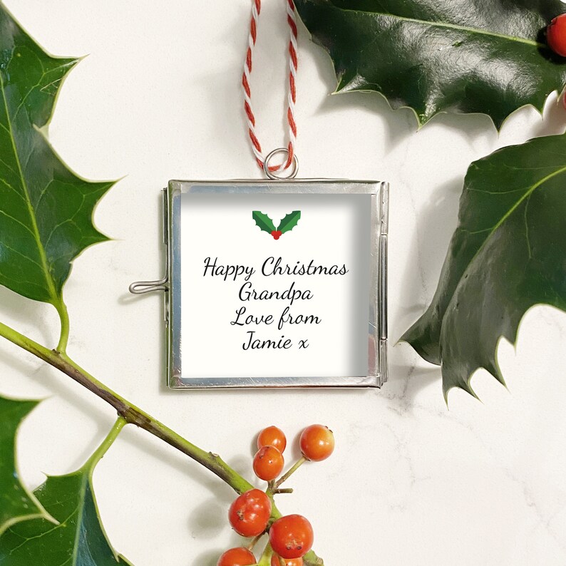 Personalised We Love Our Grandpa Christmas Tree Decoration for