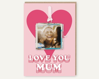 Personalised Mums Birthday Card And Photo Frame Gift