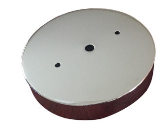 Kit baldacchino a foro singolo o multi porta, cromo (argento), diametro 6", baldacchino luminoso a soffitto di Industrial Rewind®