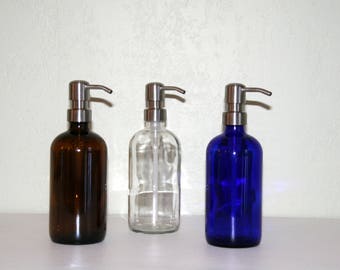 unique soap dispenser wall mount glass soap dispenser 8oz boston round bottle with metal pump 225 dishes dispensers etsy unique soap dispenser wall mount glass soap dispenser 8oz boston round bottle with metal pump 225 dishes dispensers etsy