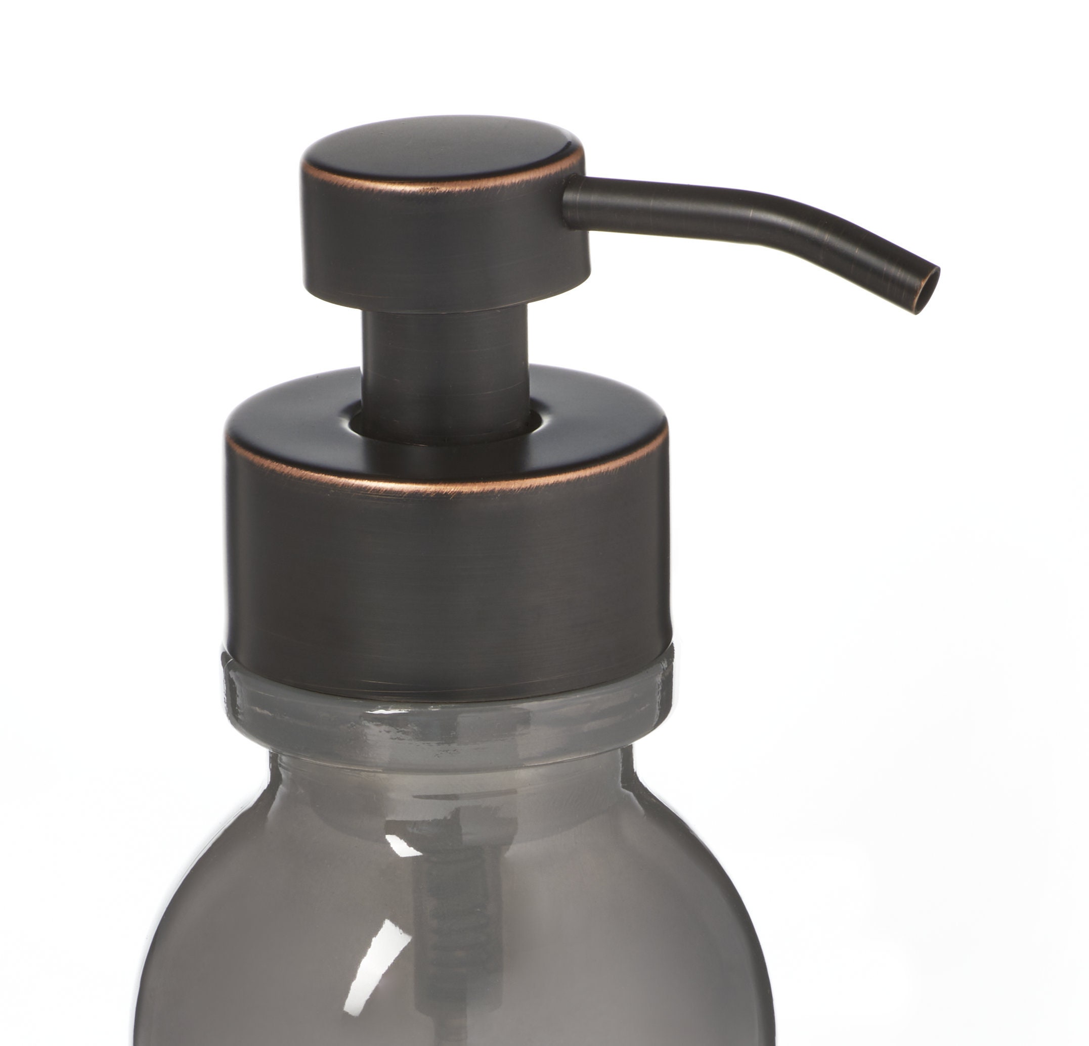 Gray Soap Dispenser W Oil Rubbed Bronze Wide Mouth Foam Pump