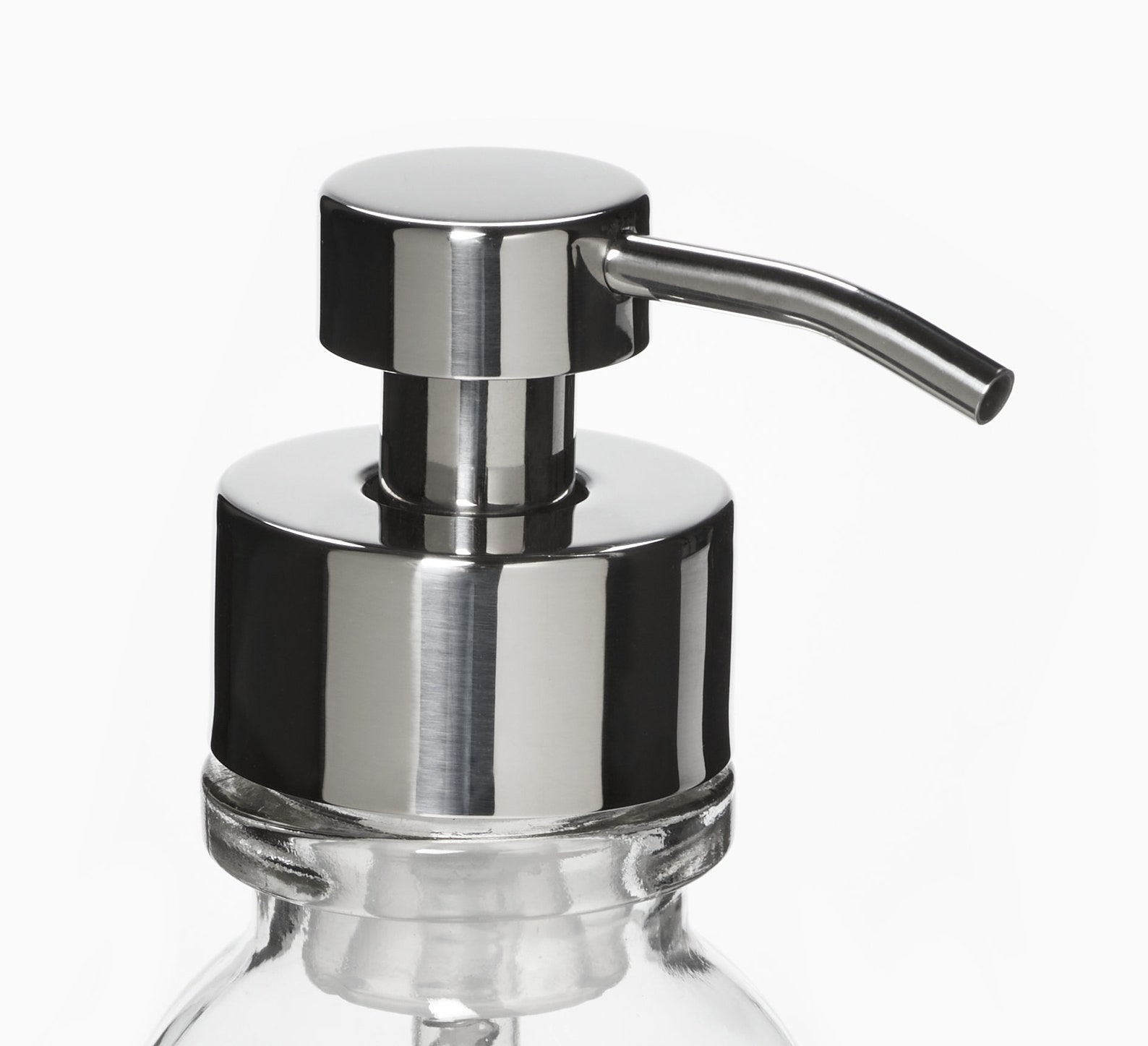 Clear Soap Dispenser with Chrome Wide Mouth Soap Pump Etsy