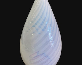 Vintage Torpedo Bullet Flame Glass Lamp Shade Opalescent Swirl UNO 3-1/4