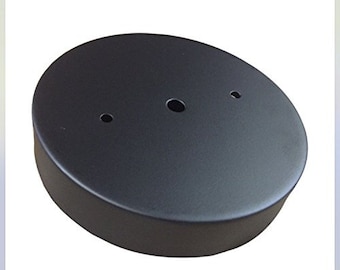 Black Single Hole Canopy Kit - Pendant Canopy Flush Mount, 6" Diameter, Ceiling Mount Light Canopy by Industrial Rewind