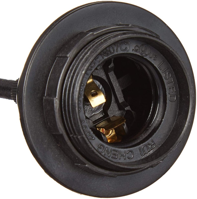 DIY Light Strand - 4' Brown or Sand Cord With Black Phenolic Socket ...