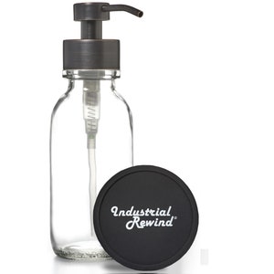 Klare schäumende Seifenspender - ORB Weithalsmaske - Öl eingerieben Bronze Schaumflasche - Industrielle Rückspulglasflasche mit schäumender Seifenspender
