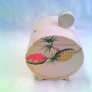 CLARICE CLIFF Pine Cones pattern, Bonjour preserve pot circa 1935