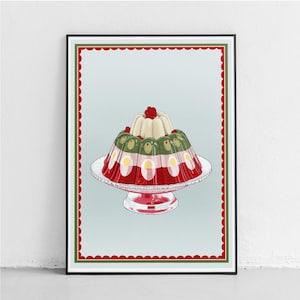 Vintage Jelly - Art Print | Wall Art | Kitchen Decor | Wall Decor | 80's Dinner Party | Trendy Home Decor | Vintage Jelly Mould