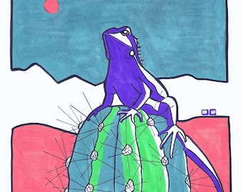 Handmade Lizard Illustration
