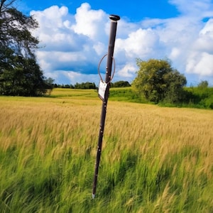 Baskisk herdestav av naturligt kastanjeträ