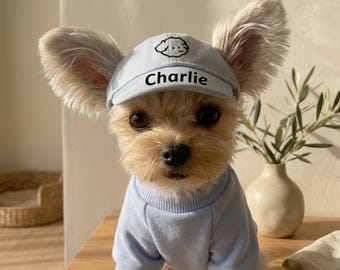 Personalized Dog Cap, Custom Pet Hat, Puppy Baseball Cap with Name, Adjustable Dog Hat, Cute Pet Accessories, Gift for Dog Lovers