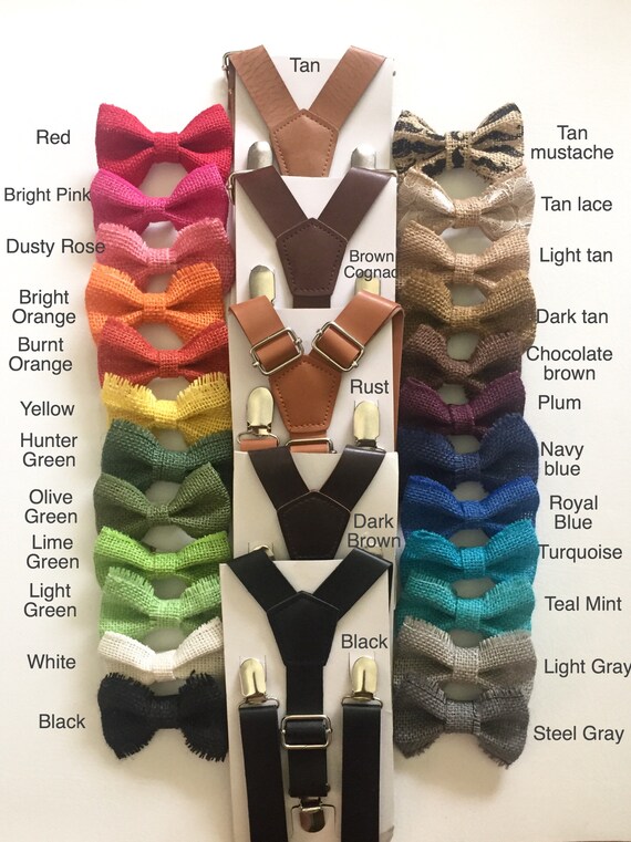 Children Toddler Baby Elastic Combo Set New Wedding Gray Suspender /& Bowtie