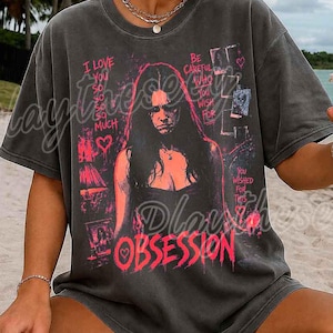 Movie Obsession Graphic - Tshirt, Dark Obsession Graphic Shirt, Gothic Aesthetic Tee, Alternative Fashion Shirt, Grunge Graphic Tee image 1