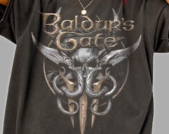 Comfort Colors® Baldur's Gate T-Shirt: Vintage Graphic Tee, RPG Gaming Apparel