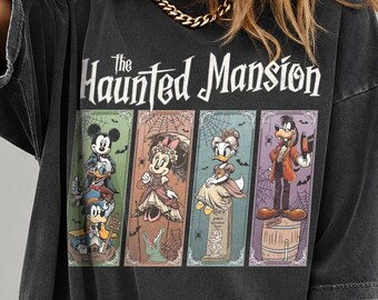 Disney Haunted Mansion Vintage Shirt, Haunted Mansion Graphic Tee, Disney Halloween Shirt, Spooky Park Ride Tee, Retro Disney Apparel