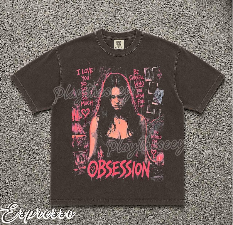Movie Obsession Graphic - Tshirt, Dark Obsession Graphic Shirt, Gothic Aesthetic Tee, Alternative Fashion Shirt, Grunge Graphic Tee image 4