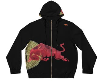 Felpa con cappuccio Red Bull atleta y2k avvolgente nera