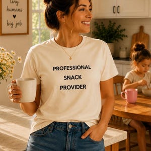 Professional Snack Provider Shirt | Funny Mom Shirt | Funny Dad Shirt | Parenting Humor Tee | Parent Life Gift | Bella+Canvas Unisex Tee