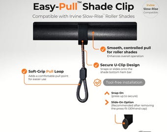 RV Roller Shade Pull Handles 6 Pack Compatible with Irvine Slow-Rise Roller Shades