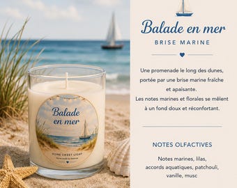Bougie parfumée "Balade en Mer"