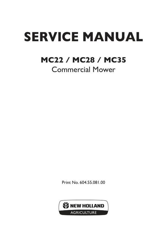 New Holland MC22 MC28 MC35 Commercial Mower Service Manual PDF