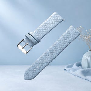Snake Pattern Leather Watch Strap | Cowhide Watch Band | 10mm-20mm Universal Replacement