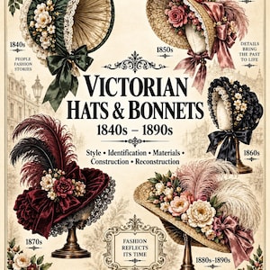 Victorian hats 1880 - Etsy 日本