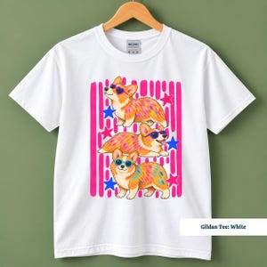Corgi shirt for women and men featuring cute corgis and pink stripes, funny corgi shirt, corgi sweatshirt, corgi gifts, corgi merchandise, retro corgi shirt, pink corgi shirt, corgi mom shirt, corgi tshirt, custom corgi shirt, corgi shirt men, 90s corgi tee and corgi lover gift